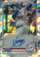 2020 Bowman Chrome Prospect Autographs #CPAMV Miguel Vargas Atomic Refractor Baseball Card