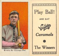 1909 Nadja Caramel # Johnny Evers Baseball Card