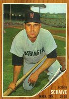 1962 Topps #529 John Schiave Short print Baseball Card