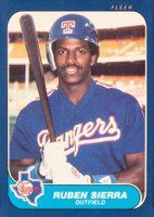 1986 Fleer Update #U-105 Ruben Sierra Baseball Card