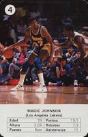 1988 Fournier Estrellas #4 Magic Johnson Basketball Card
