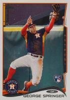 2014 Topps Update #US10 George Springer Jumping at Wall Baseball Card