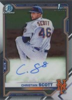 2021 Bowman Draft Chrome Draft Pick Autographs #CDACS Christian Scott Baseball Card