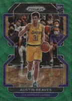 2021 Panini Prizm #165 Austin Reaves Green Wave Basketball Card