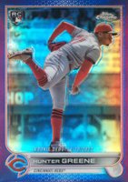 2022 Topps Chrome Update #USC93 Hunter Greene Purple Refractor Baseball Card