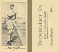1916 Herpolsheimer Co. #146 Ed. Roush Baseball Card