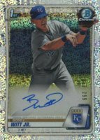 2020 Bowman Chrome Prospect Autographs #CPABWJ Bobby Witt Jr. Speckle Refractor Baseball Card