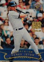 1996 Stadium Club Extreme Player # Derek Jeter Gold Baseball Card