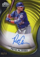 2022 Topps Chrome Black Autographs #PA Pete Alonso Gold Refractor Baseball Card