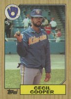 1987 Topps #10 Cecil Cooper Baseball Card