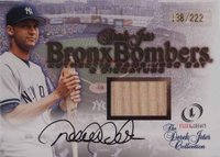 2002 Fleer Maximum Derek Jeter Legacy Collection # Derek Jeter Bronx Bombers Bat-Autograph Baseball Card