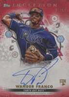 2022 Topps Inception Rookie and Emerging Stars Autographs #BRESWF Wander Franco Red Baseball Card