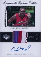 2003 Upper Deck Exquisite Collection #75 Chris Bosh Autograph Patch Basketball Card