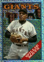 2023 Topps Silver Pack 1988 Chrome Promo #T88C46 Willie Mays Baseball Card
