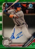 2019 Bowman Draft Chrome Draft Picks Autograph #CDASL Shea Langeliers Green Refractor Baseball Card