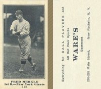 1916 Wares #118 Fred Merkle Baseball Card