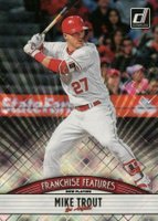2019 Panini Donruss Franchise Features #FF15 Jo Adell/Mike Trout Diamond Baseball Card