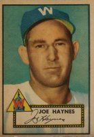 1952 Topps #145g Joe Haynes Gray back Baseball Card
