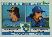 1983 Topps #321 Brewers Batting & Pitching Leaders Baseball Card