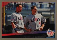 2009 Topps Updates & Highlights #UH17 David Wright/Derek Jeter Platinum 1/1 Baseball Card