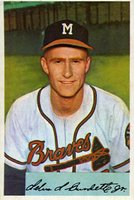 1954 Bowman #192 Lew Burdette Baseball Card