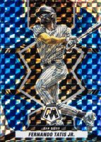 2022 Panini Mosaic #126 Fernando Tatis Jr. Camo Blue Baseball Card