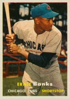 1957 Topps #55 Ernie Banks Baseball Card