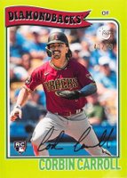 2023 Topps Brooklyn Collection #47 Corbin Carroll Chartreuse Baseball Card