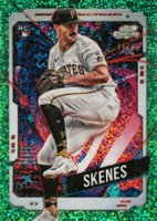 2024 Topps Chrome Cosmic #30 Paul Skenes Green Space Dust Refractor Baseball Card