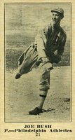 1916 Sporting News #21 Joe Bush Blank Back Baseball Card
