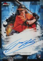 2024 Topps Finest Finest Autographs #FAJH Jackson Holliday Sky Blue Refractor Baseball Card