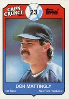 1989 Cap'N Crunch #8 Don Mattingly Baseball Card