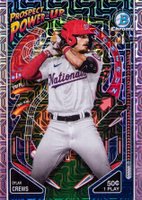 2024 Bowman Mega Box Chrome Prospect Power-Up #PP10 Dylan Crews Pink Baseball Card