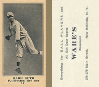 1916 Wares #151 Babe Ruth Baseball Card