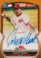 2023 Bowman Chrome Prospect Retrofractor Autograph #RAJB Johnny Bench Gold Baseball Card