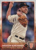 2015 Topps #20 Madison Bumgarner Pitching Baseball Card