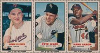 1965 Bazooka Panel #3 Killebrew/Ward/Aaron Baseball Card