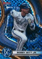 2024 Bowman's Best #30 Bobby Witt Jr. Blue Refractor Baseball Card