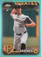 2024 Topps Chrome Update #USC88 Paul Skenes Aqua Refractor Baseball Card
