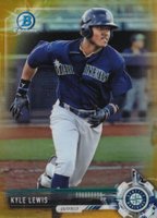 2017 Bowman Draft #BDC154 Kyle Lewis Chrome-Gold Refractor Baseball Card