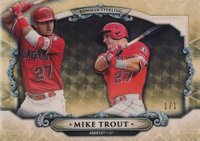 2018 Bowman Chrome Bowman Sterling Continuity #BS-MT Mike Trout Superfractor 1/1 Baseball Card