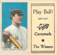 1909 Nadja Caramel # Larry Doyle With Bat Baseball Card