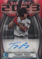 2023 Bowman Draft Class of 2023 Autograph #23ATT Tommy Troy Baseball Card
