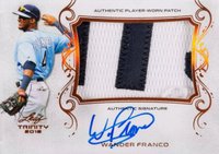 2018 Leaf Trinity Patch Autograph #PA-WF1 Wander Franco Baseball Card