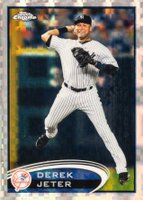 2012 Topps Chrome #84 Derek Jeter Jumping-Xfractor Baseball Card
