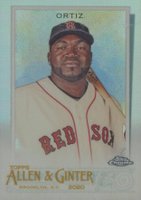 2020 Topps Allen & Ginter Chrome #41 David Ortiz Refractor Baseball Card