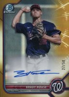 2022 Bowman Chrome Prospect Autographs #CPABH Brady House Gold Refractor Baseball Card