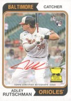 2023 Topps Heritage Real One Autographs #ROAARN Adley Rutschman Red Ink Baseball Card