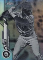 2020 Topps Chrome #186 Kyle Lewis Negative Refractor Baseball Card
