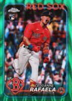 2024 Topps Chrome #118 Ceddanne Rafaela Green Raywave Baseball Card